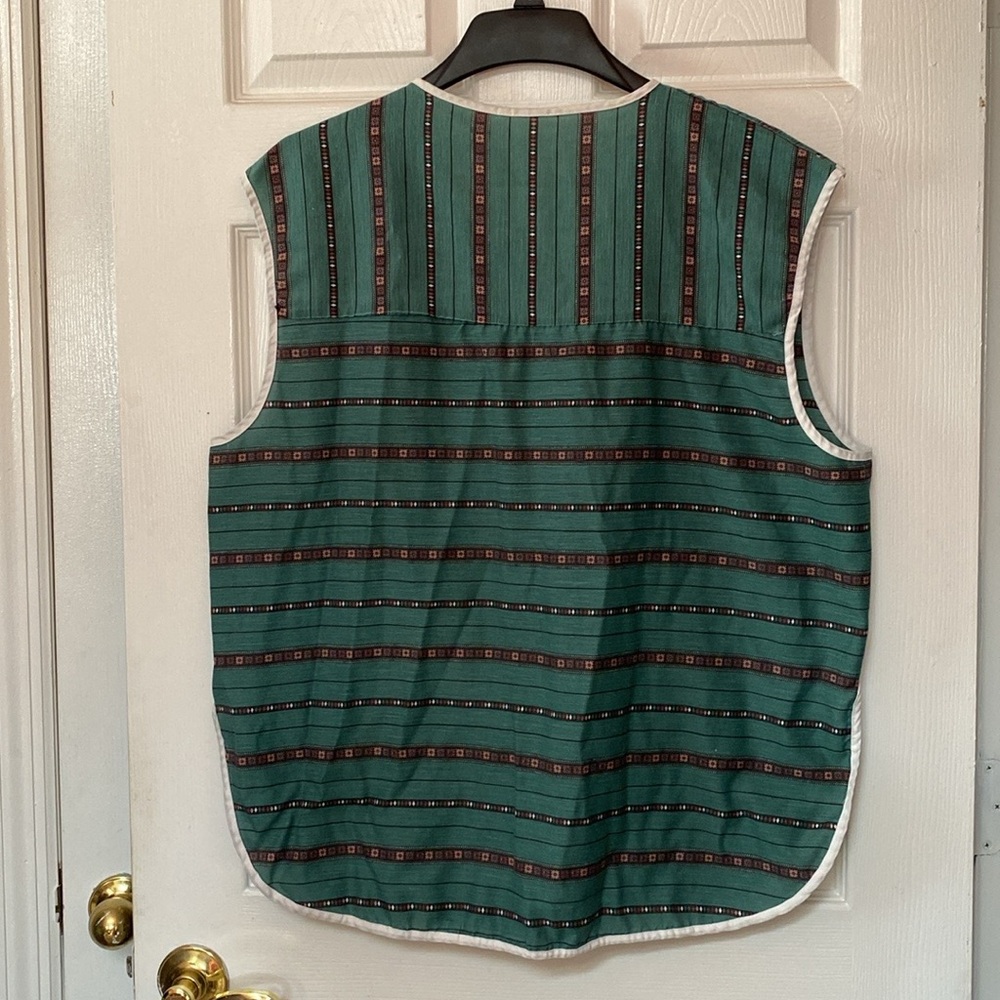 VTG 70’s Boho Haunted Mansion Novelty Print Artist Art Smock Blouse Top - Picture 2 of 11